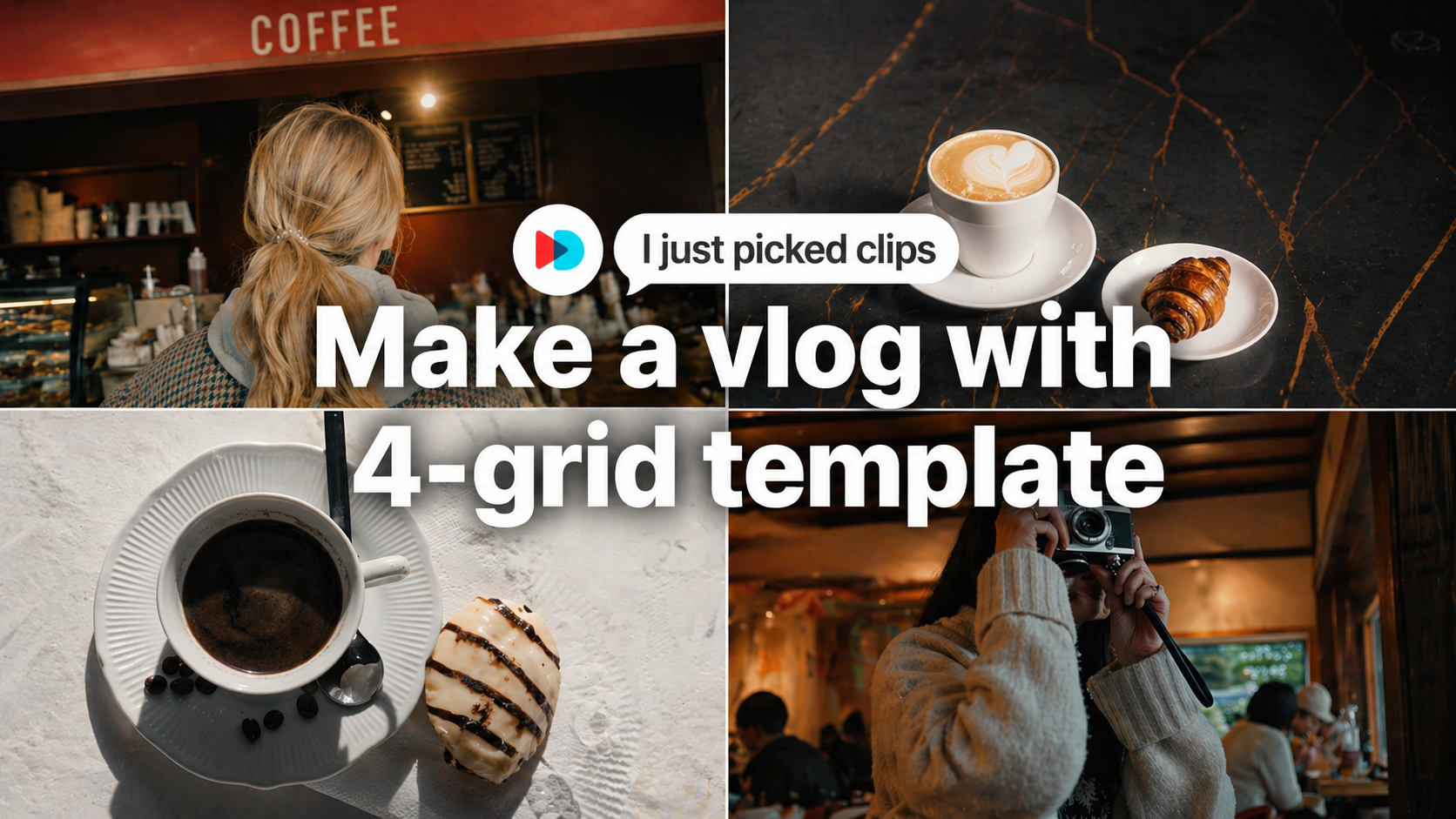 How to Make a 4-Grid Vlog with Just a Few Clips